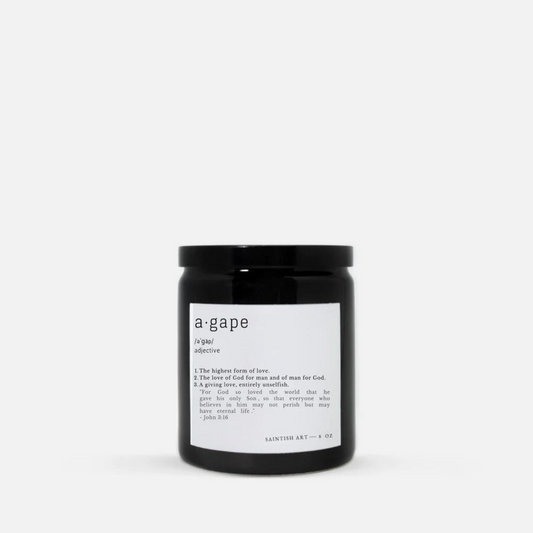 Inspirational Word Scented Candle: Agape - Ceramic 8oz