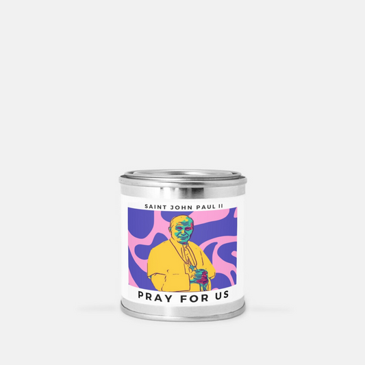 Saint John Paul II - Tin Candle (Hand Poured 8 oz.)