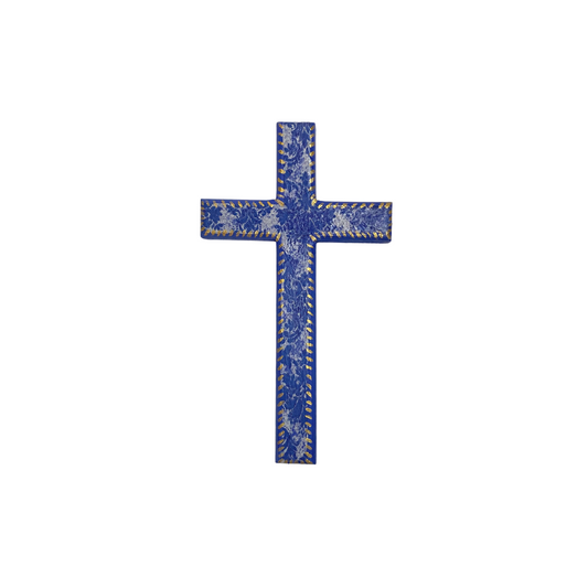 Hand Painted Wood Cross (Decoupage)