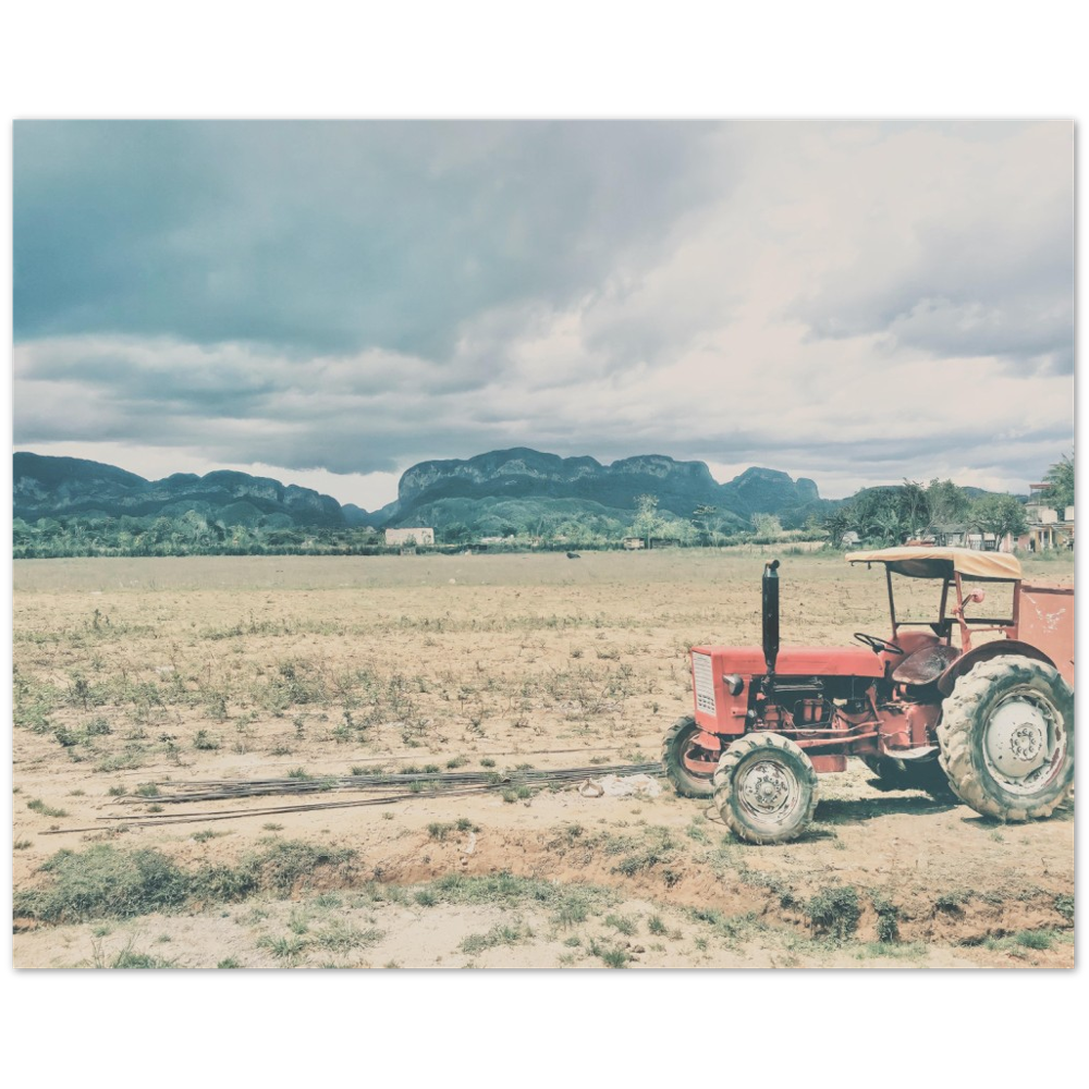 Cuban Countryside and Tractor Landscape Photo Print