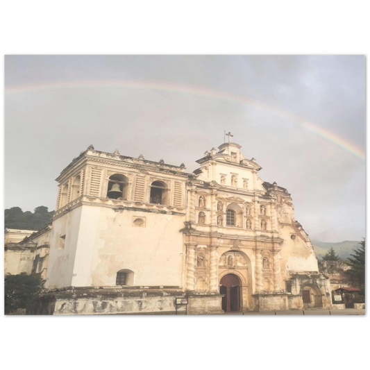 Church and Rainbow Antigua, Guatemala Photo Print