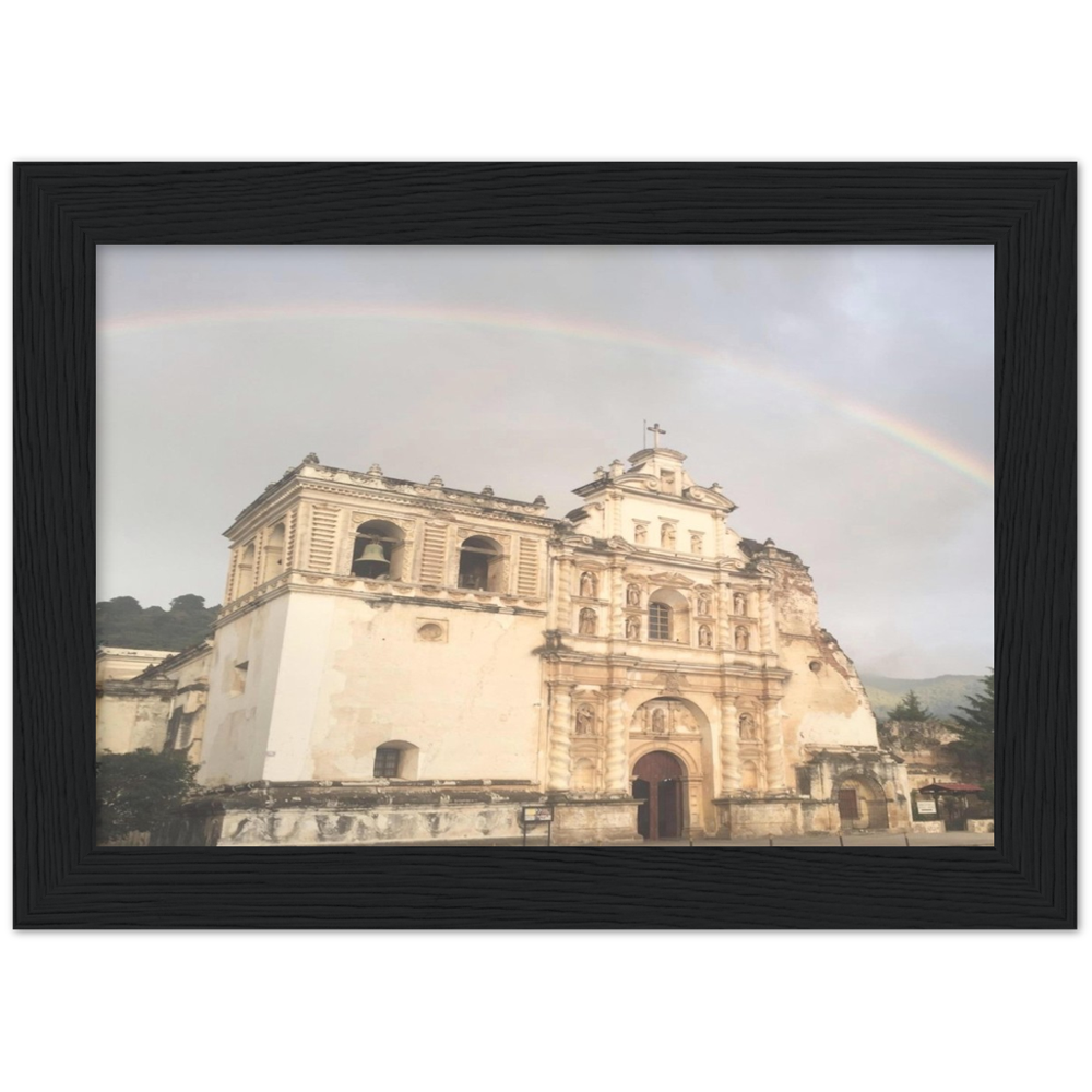 Church and Rainbow Antigua, Guatemala Framed Photo Print