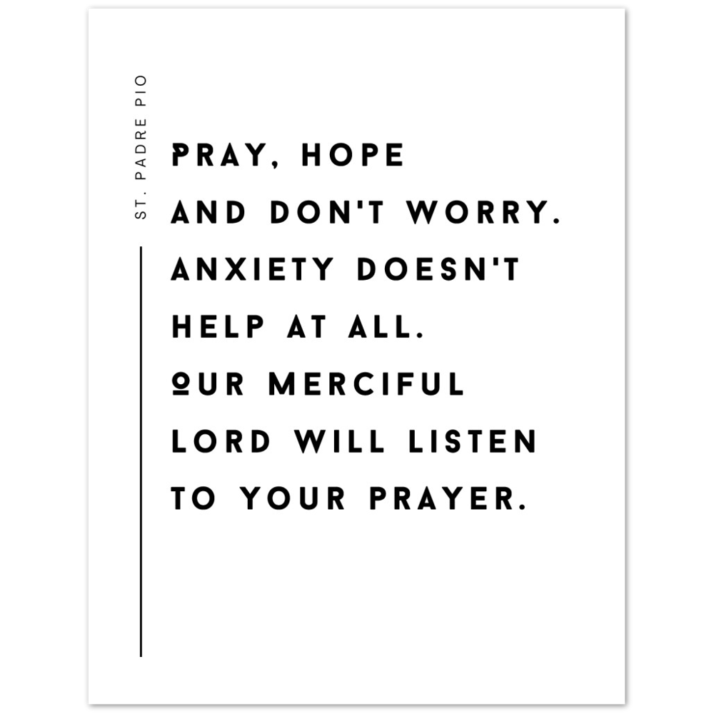 Catholic Prayer Poster Print - St. Padre Pio