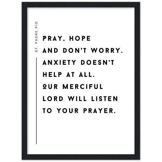 Catholic Prayer Framed Poster Print - St. Padre Pio