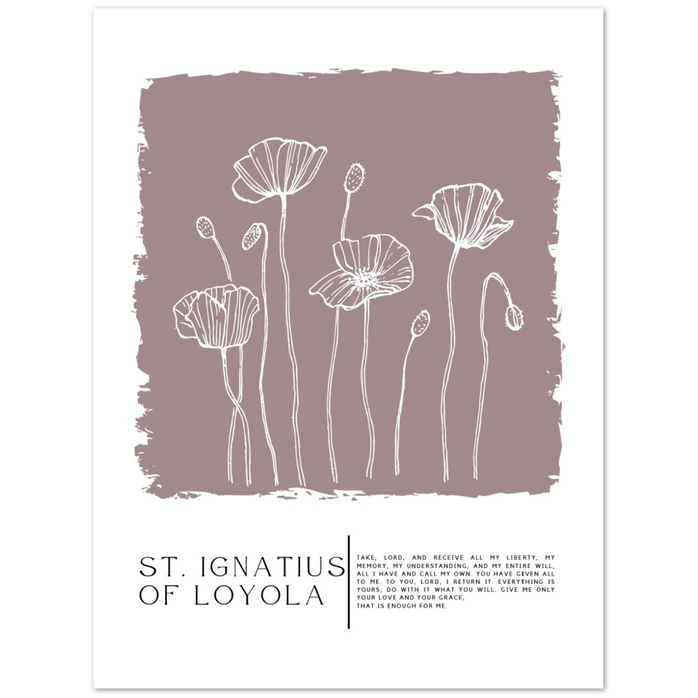 Catholic Prayer Poster Print - St. Ignatius of Loyola