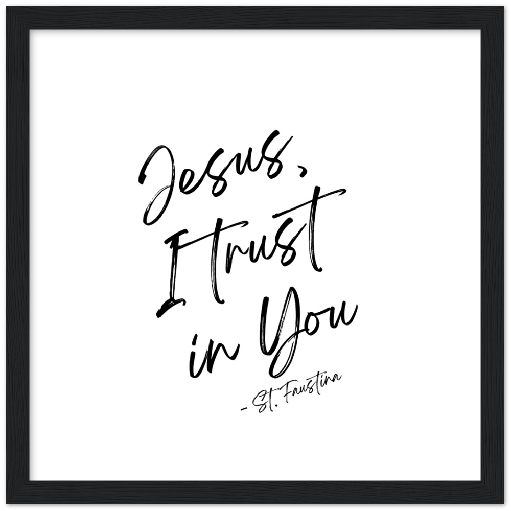 Catholic Prayer Framed Poster Print - St. Faustina