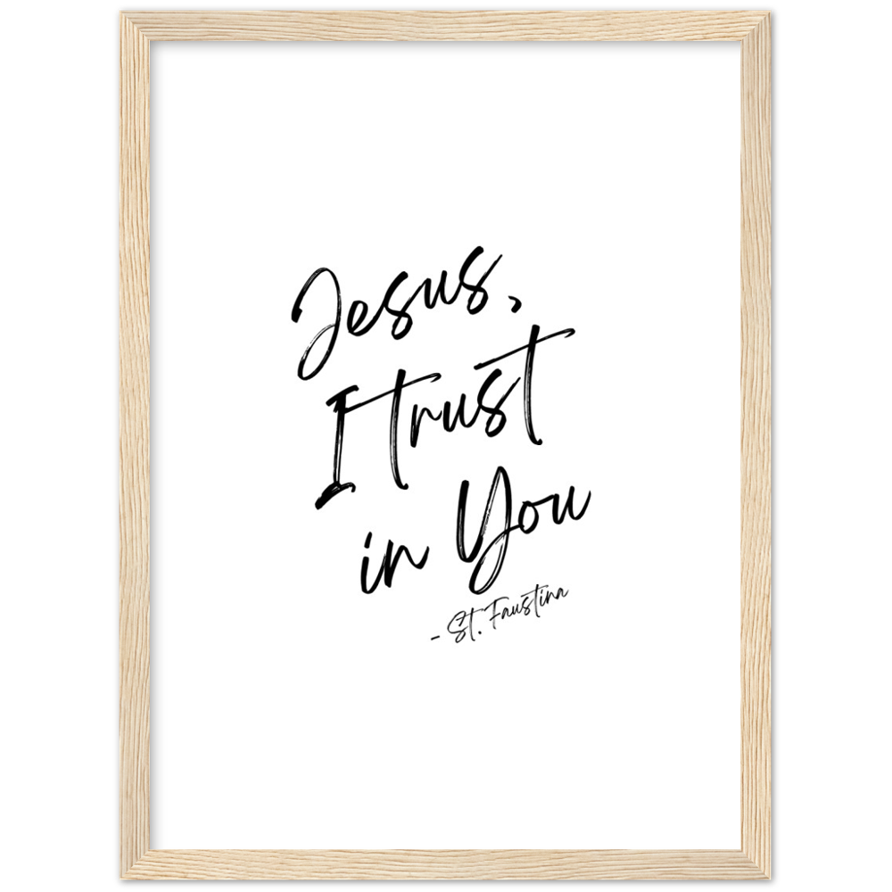 Catholic Prayer Framed Poster Print - St. Faustina