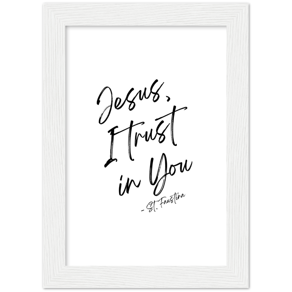 Catholic Prayer Framed Poster Print - St. Faustina