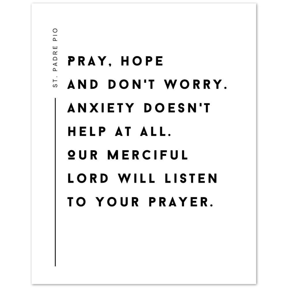 Catholic Prayer Poster Print - St. Padre Pio