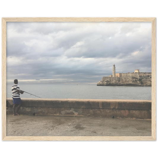 Fisher at La Malecon in Havana, Cuba Framed Photo Print