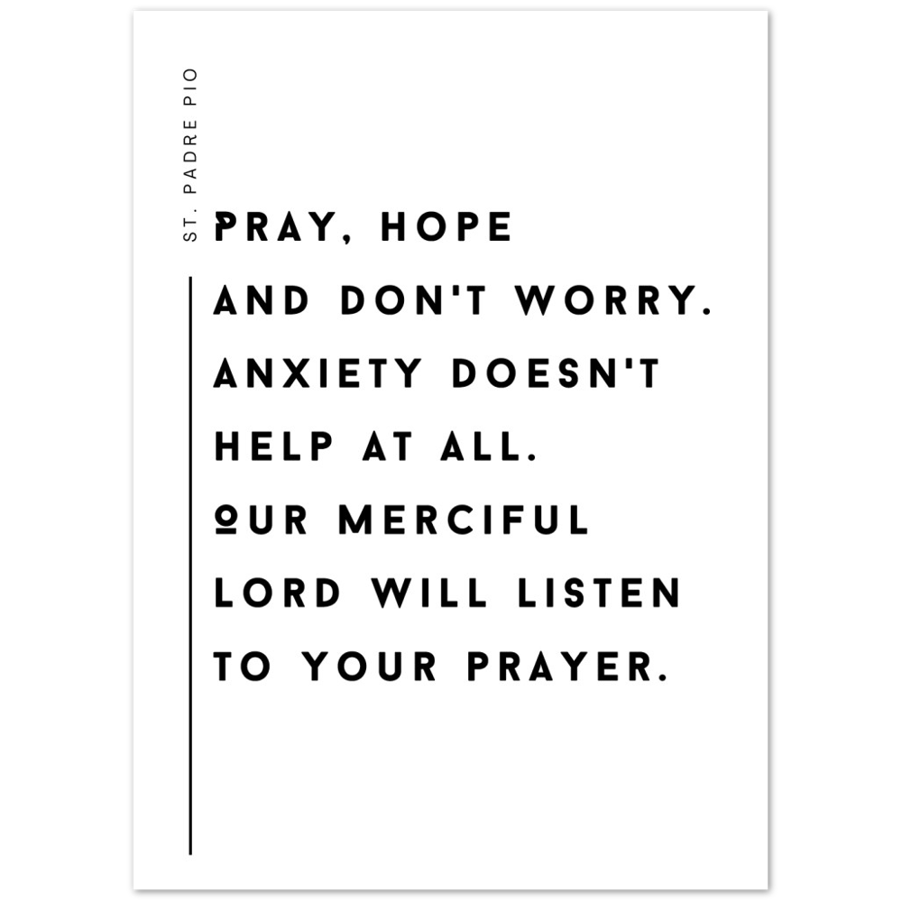 Catholic Prayer Poster Print - St. Padre Pio