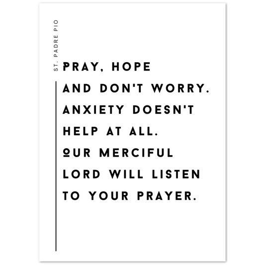 Catholic Prayer Poster Print - St. Padre Pio