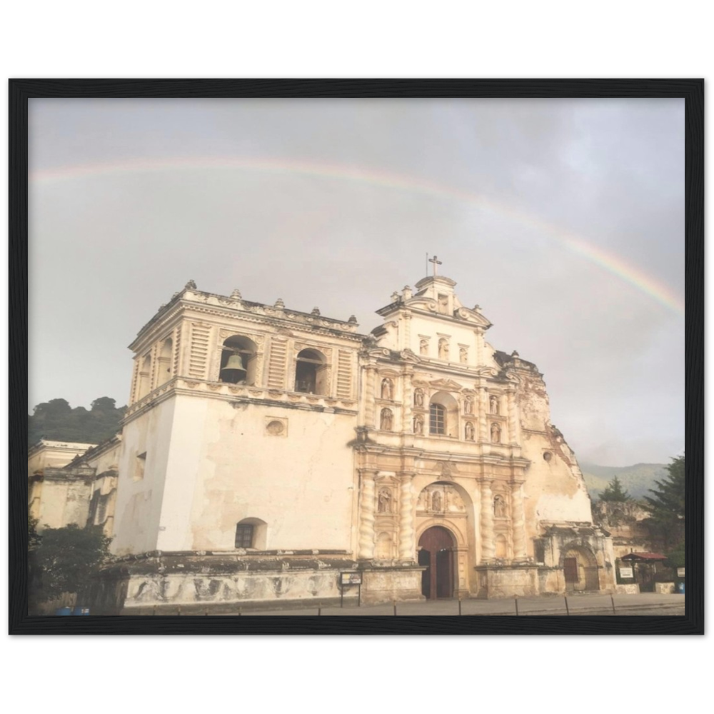 Church and Rainbow Antigua, Guatemala Framed Photo Print