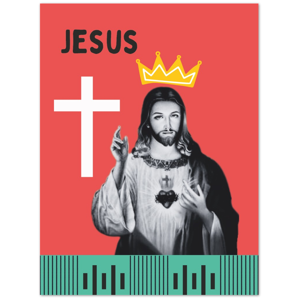 Pop Art Style Portrait of Jesus