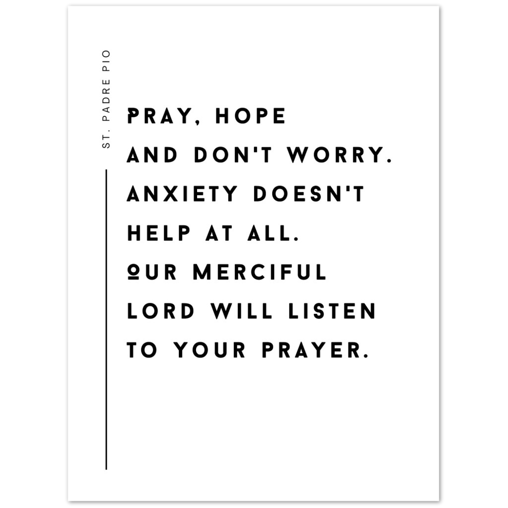 Catholic Prayer Poster Print - St. Padre Pio