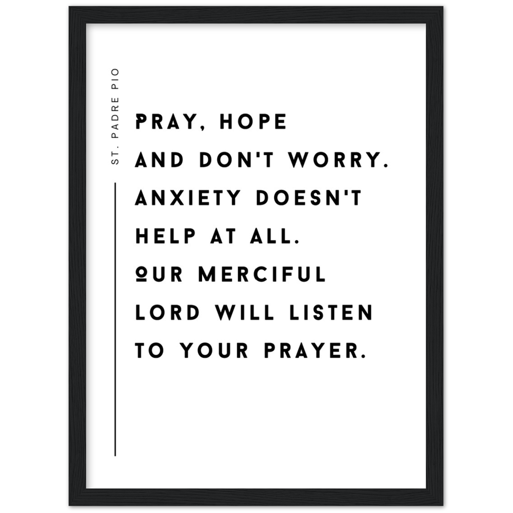 Catholic Prayer Framed Poster Print - St. Padre Pio