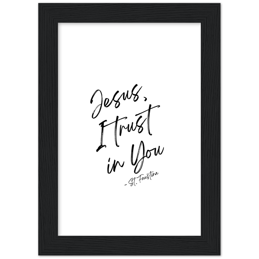 Catholic Prayer Framed Poster Print - St. Faustina