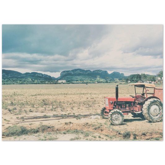 Cuban Countryside and Tractor Landscape Photo Print