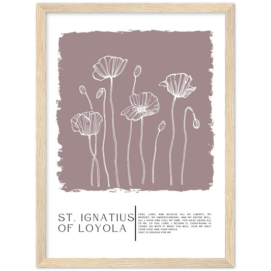 Catholic Prayer Framed Poster Print - St. Ignatius of Loyola