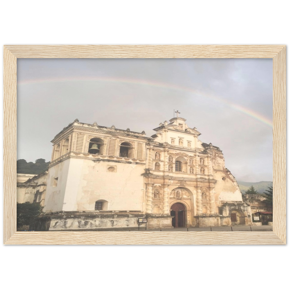 Church and Rainbow Antigua, Guatemala Framed Photo Print