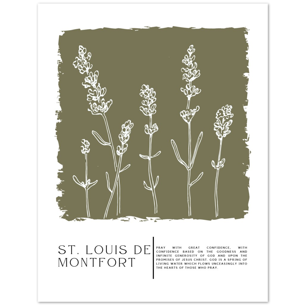 Catholic Prayer Poster Print - St. Louis de Montfort