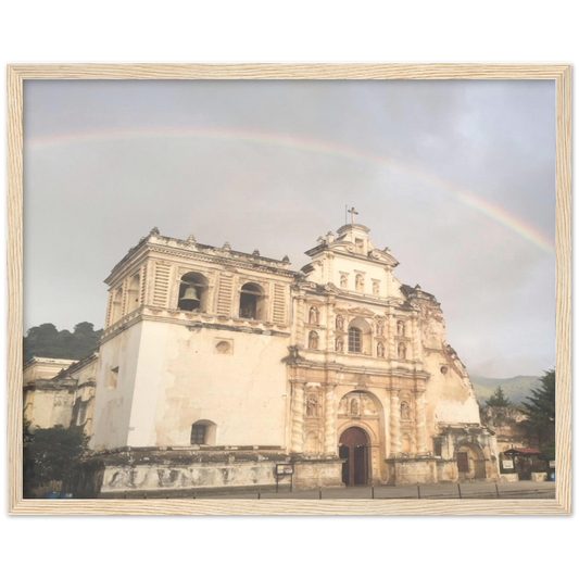 Church and Rainbow Antigua, Guatemala Framed Photo Print