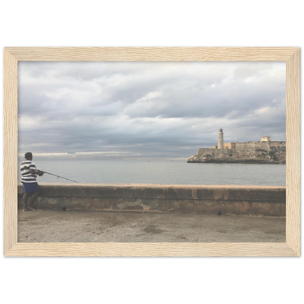 Fisher at La Malecon in Havana, Cuba Framed Photo Print