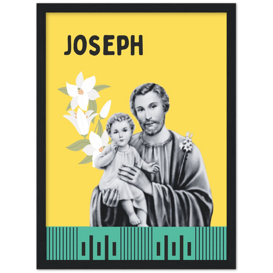 Pop Art Style Framed Portrait of Joseph