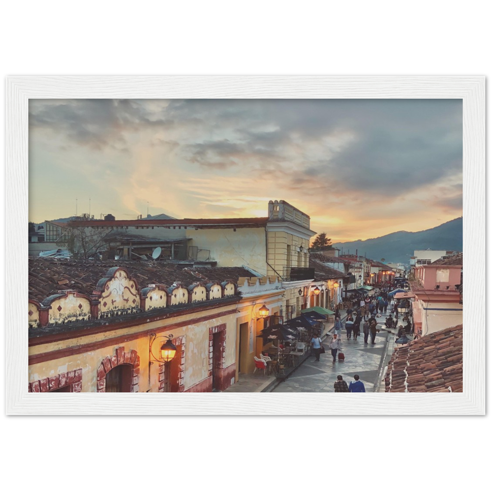 Sunset in San Cristobal de las Casas, Chiapas, Mexico Framed Photo Print 2/2