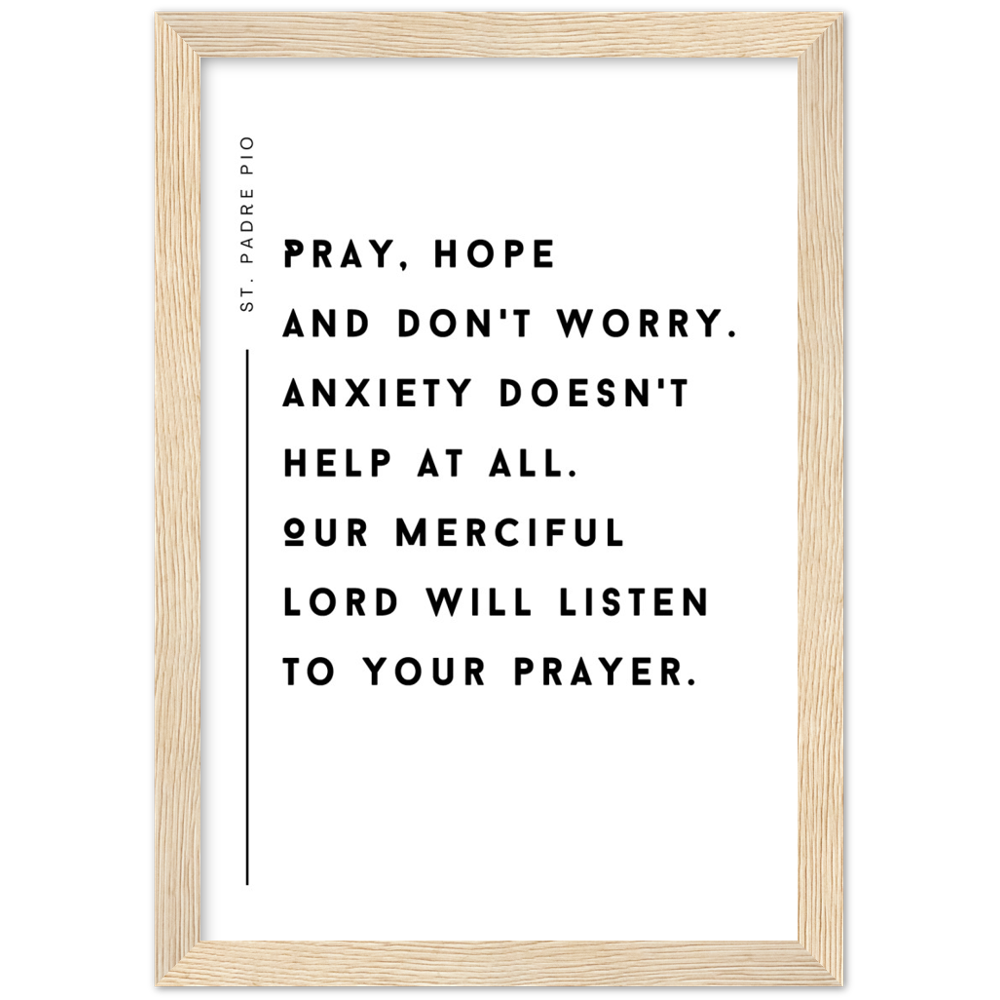 Catholic Prayer Framed Poster Print - St. Padre Pio