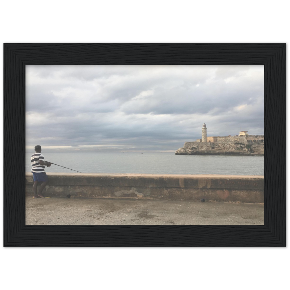 Fisher at La Malecon in Havana, Cuba Framed Photo Print