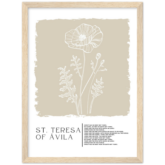 Catholic Prayer Framed Poster Print - St. Teresa of Avila