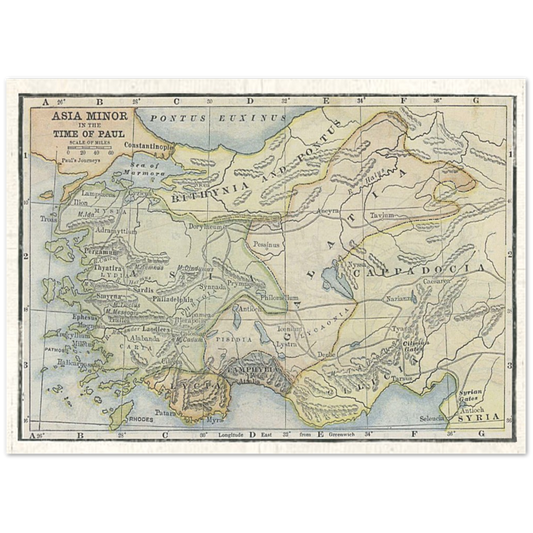 Map of Asia Minor in the Time of St. Paul Poster Print