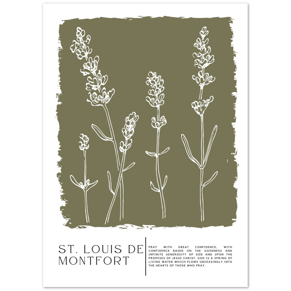 Catholic Prayer Poster Print - St. Louis de Montfort