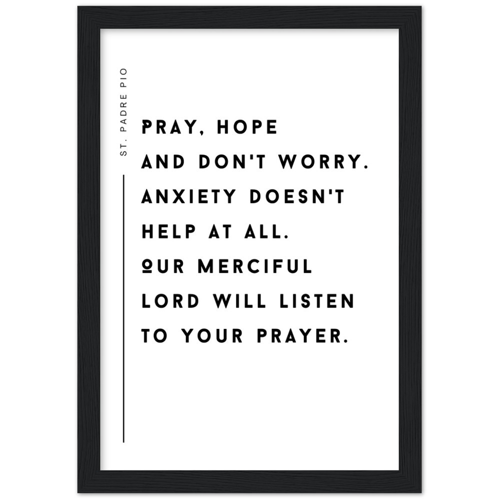 Catholic Prayer Framed Poster Print - St. Padre Pio