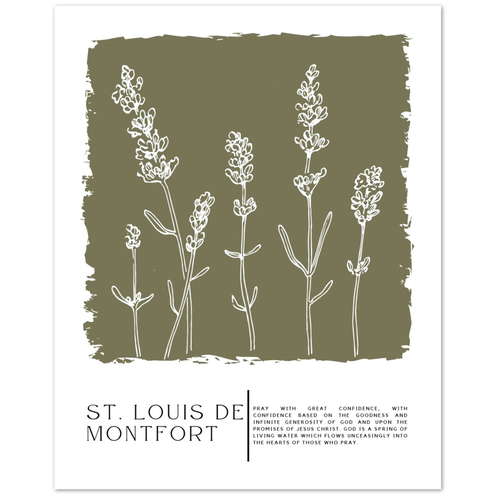 Catholic Prayer Poster Print - St. Louis de Montfort