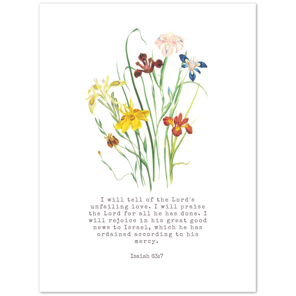 Bible Verse Poster Print - Isaiah 63:7