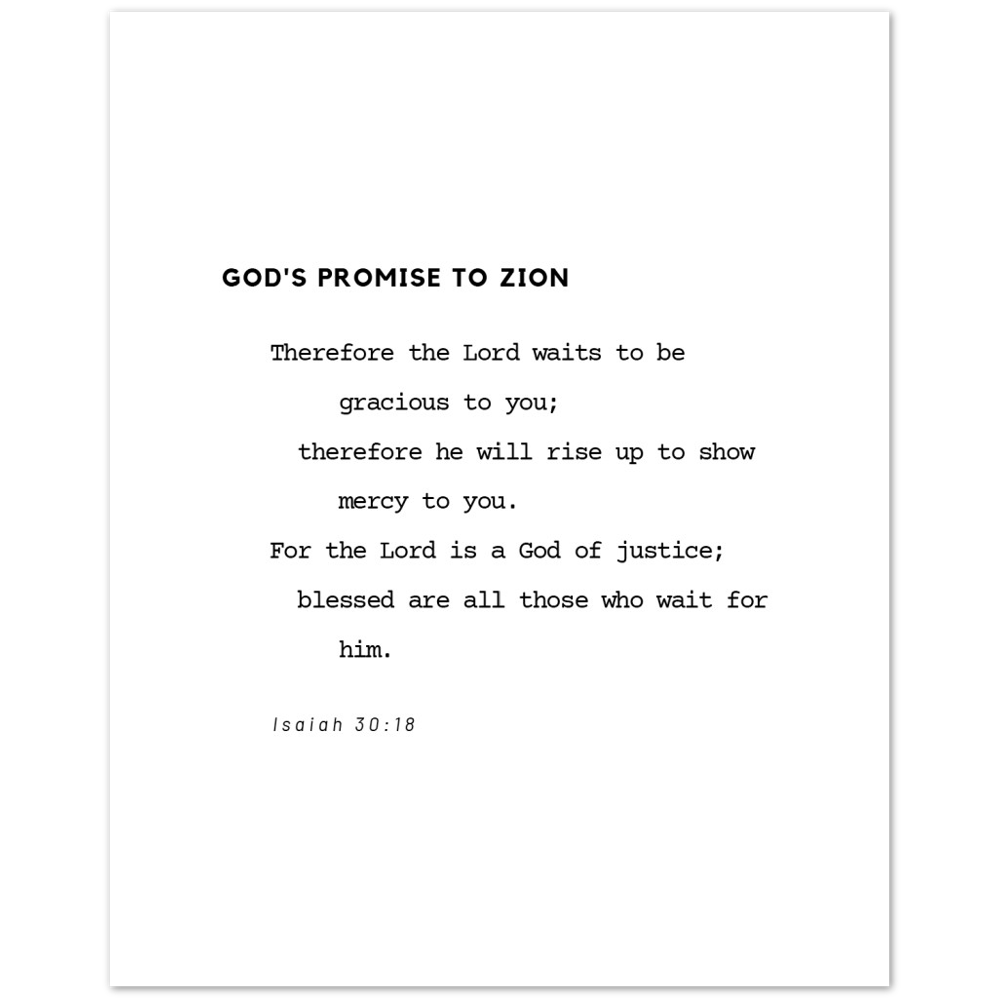 Bible Verse Poster Print - Isaiah 30:18