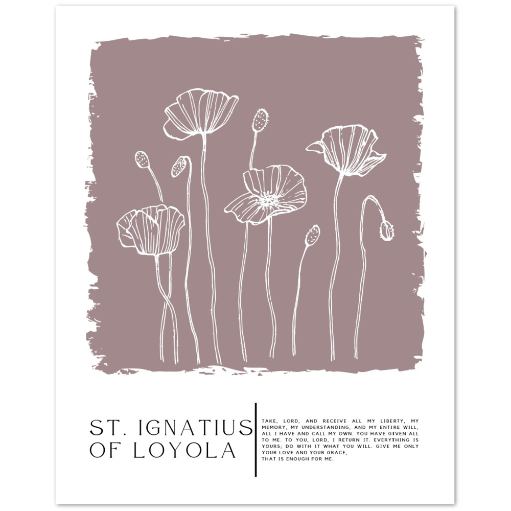 Catholic Prayer Poster Print - St. Ignatius of Loyola