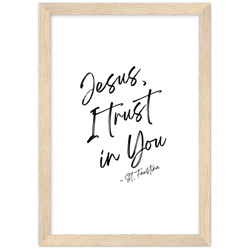 Catholic Prayer Framed Poster Print - St. Faustina