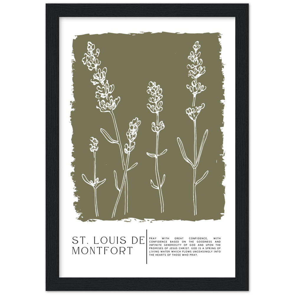 Catholic Prayer Framed Poster Print - St. Louis de Montfort