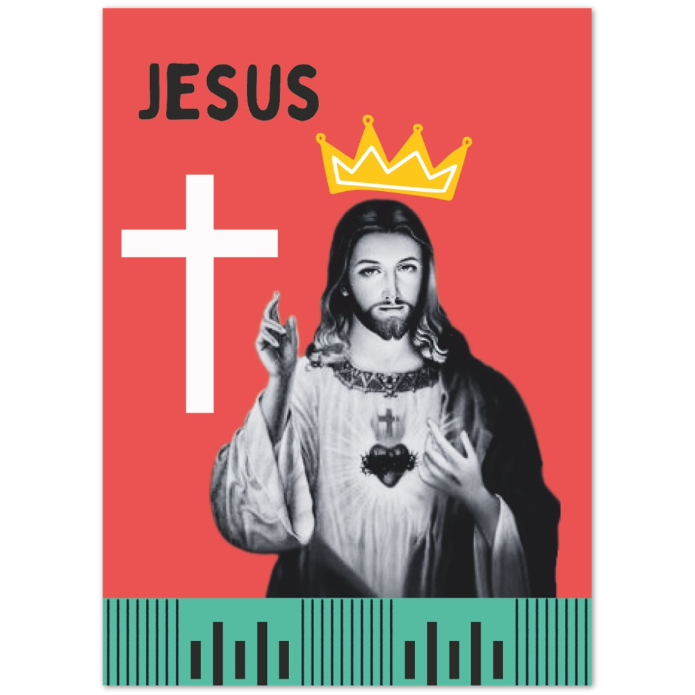 Pop Art Style Portrait of Jesus