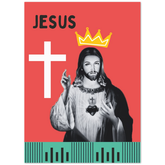 Pop Art Style Portrait of Jesus