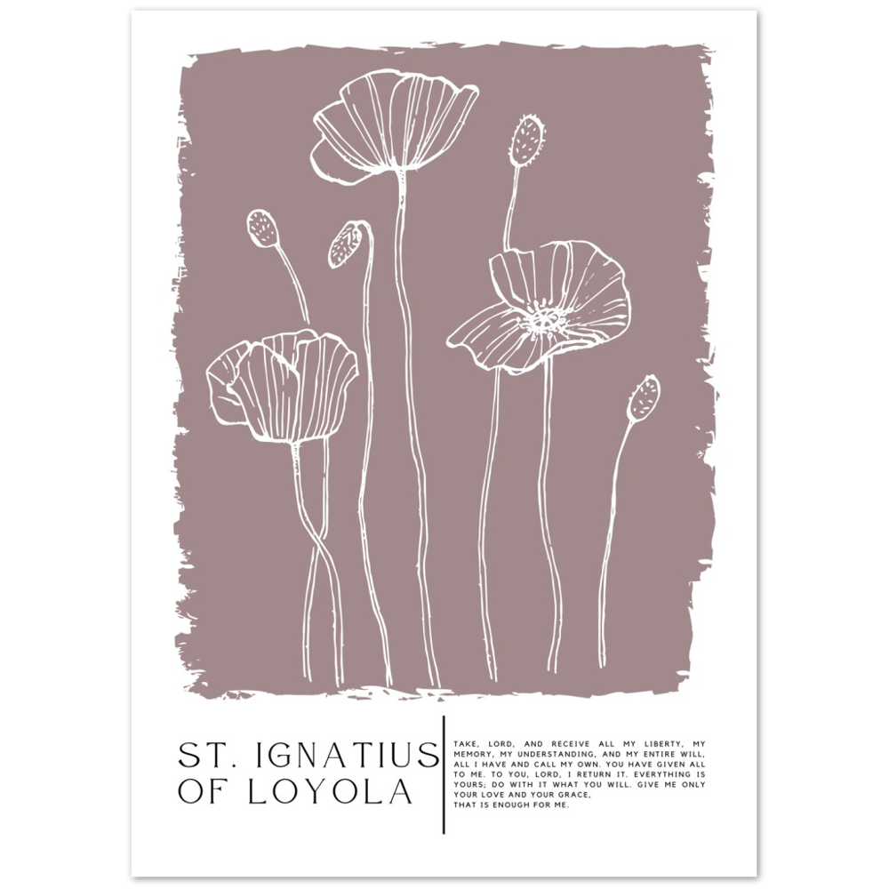 Catholic Prayer Poster Print - St. Ignatius of Loyola