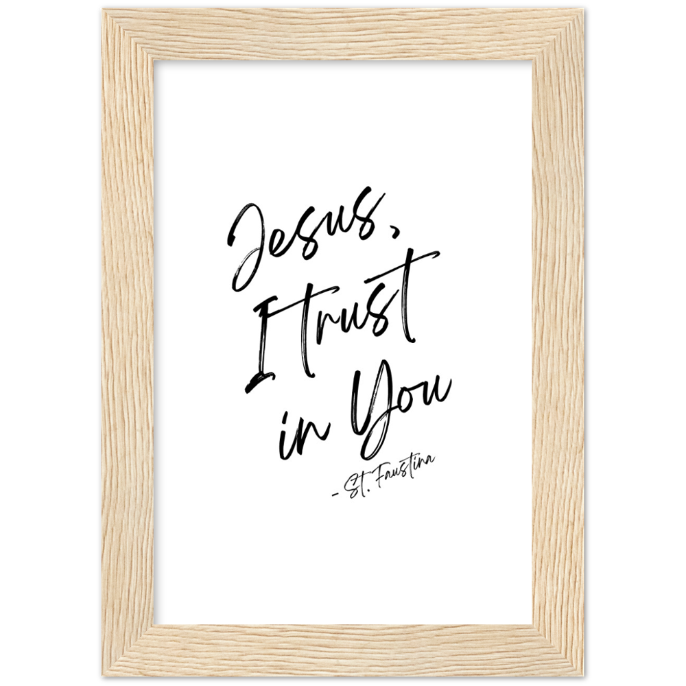 Catholic Prayer Framed Poster Print - St. Faustina