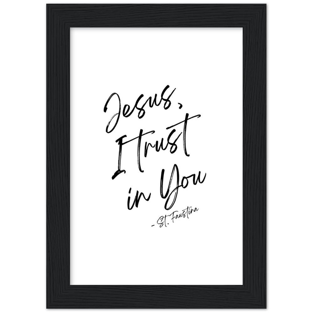 Catholic Prayer Framed Poster Print - St. Faustina