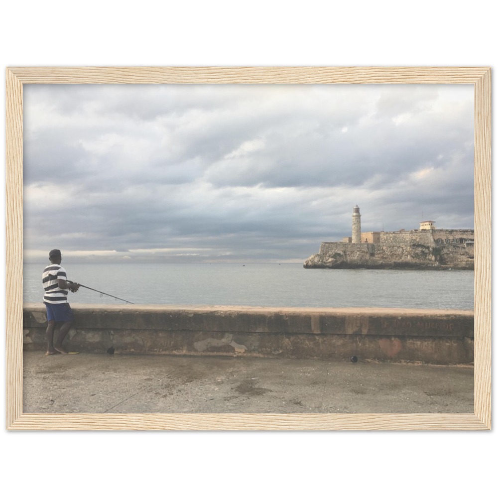 Fisher at La Malecon in Havana, Cuba Framed Photo Print