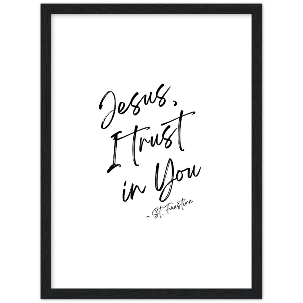 Catholic Prayer Framed Poster Print - St. Faustina