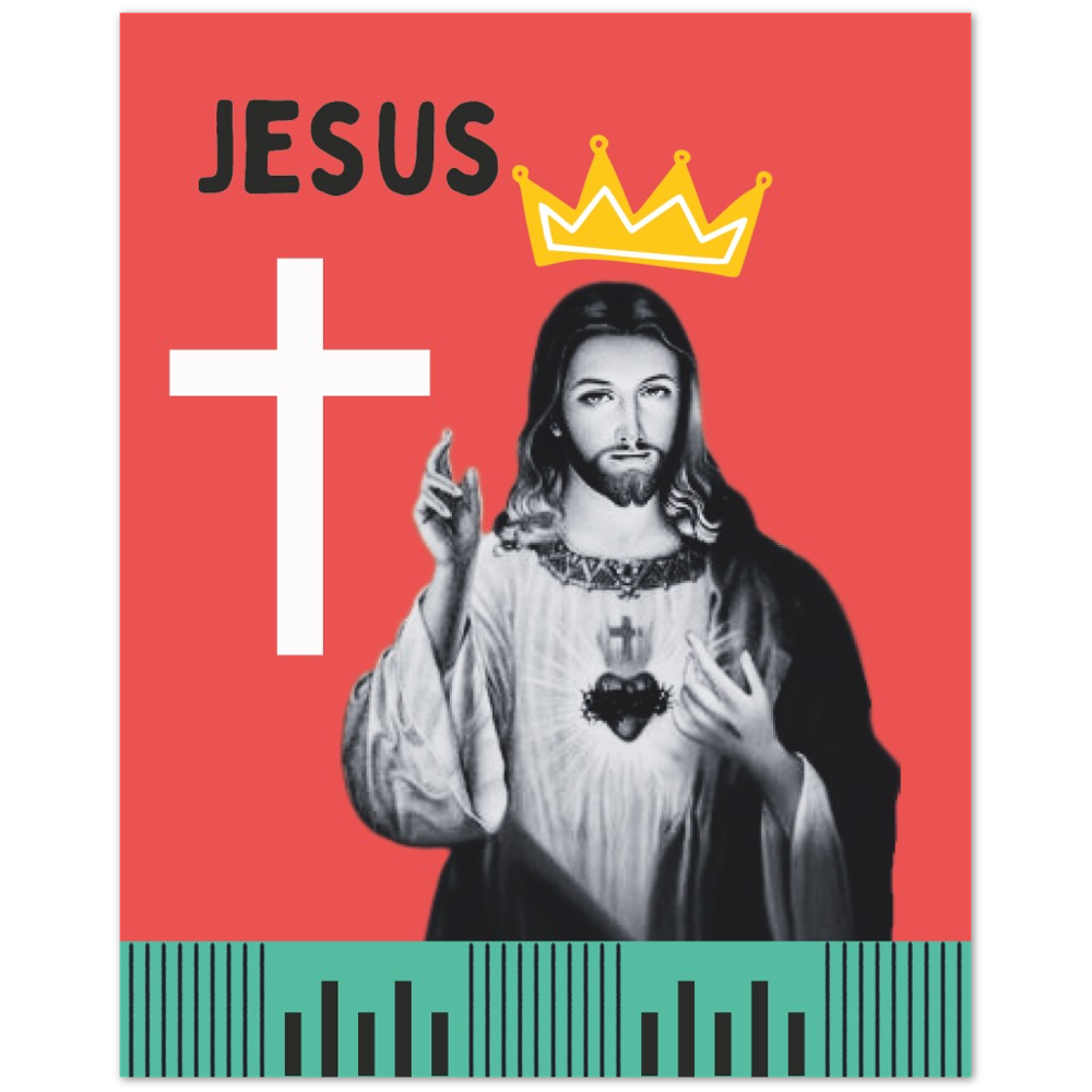 Pop Art Style Portrait of Jesus