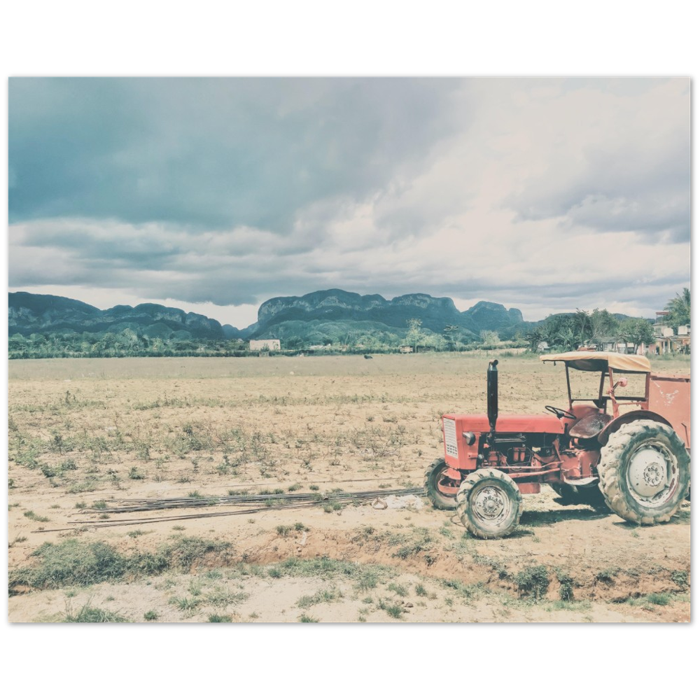 Cuban Countryside and Tractor Landscape Photo Print